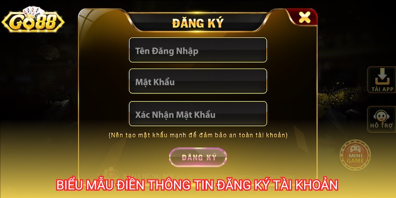 Hướng dẫn đăng ký chơi game tại Go88 chi tiết