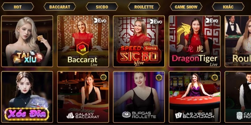 Live casino hấp dẫn